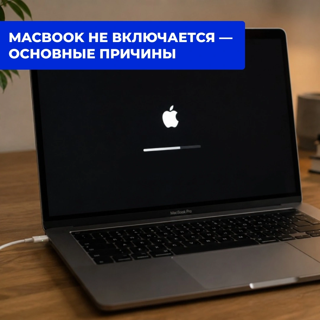 MacBook не включается — основные причины в Кирове